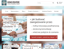 Tablet Screenshot of homocreatore.pl